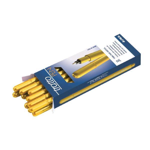FILA TRATTO PEN PENNA PUNTA IN FIBRA 0.5 mm COLORE GIALLO SCURO CONF. 12 Pz.